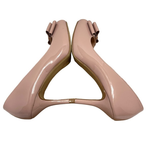Kelly and Katie Blush Colored Patented Leather 3 1/2” Heels with Bow Size 8.5 - Picture 5 of 13